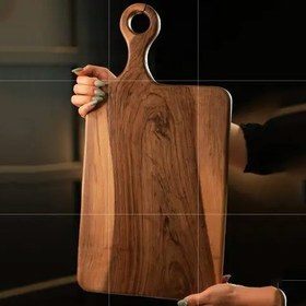 تصویر تخته گوشت چوب گردو دسته ساده Walnut wood cutting board, simple handle