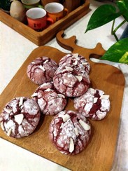 تصویر کوکی ردولوت مخصوص با تیکه های شکلات 