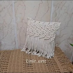 تصویر کوسن مکرومه 35 در 35 