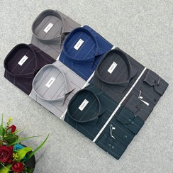 تصویر پیراهن استین بلند مردانه ( قواره کلاسیک-قواره معمولی )- پیراهن مجلسی طرحدار مردانه 