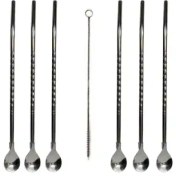 تصویر خرید قاشق نی دار یونیک مدل 007 تک و عمده کد B1081 