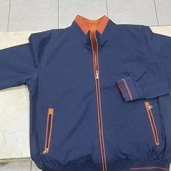 تصویر کاپشن مردانه دورو سایز L و XL رنگ سرمه ای 