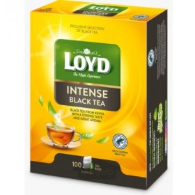 تصویر چای سیاه کیسه ای لوید 100 عددی 200 گرم LOYD HERBATA LOYD BLACK INTENSE 100X2G