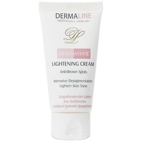 تصویر کرم روشن کننده و ضد لک درمالاین 45 میل DERMALINE Lightening Cream Anti Brown Spots 45ml