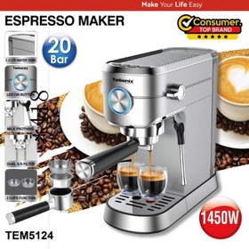 تصویر اسپرسو ساز تلیونیکس مدل TEM5124 Telionox TEM5124 Espresso maker