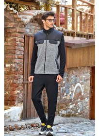 تصویر ست ورزشی سه‌تکه مردانه مدل 24463 - رنگ آنتراسیت برند cossy by aqua 24463 Men's 3-Piece Tracksuit Set-Anthracite