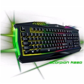 تصویر کیبورد مخصوص بازی اسکورپیون مدل K220 ا Scorpion K220 Gaming Keyboard Scorpion K220 Gaming Keyboard