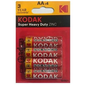 تصویر باتری قلمی کداک مدل Super Heavy Duty ZINC بسته 4 عددی باتری باتری باتری قلمی متفرقه از فناوری روی – کربن بهرمند هست 1.5 4 مدل باتری نیم قلمی کداک مدل Super Heavy Duty ZINC بسته 4 عددی