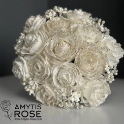 تصویر دسته گل عروس آمیتیس مدل ۱۰۵ 