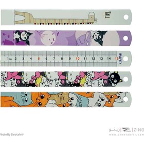 تصویر خط کش 15سانت فانتزی فلزی آلپر- یک بسته 24 تایی (فروش عمده) 