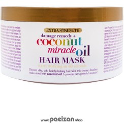 تصویر ماسک موی روغن نارگیل موهای آسیب دیده او جی ایکس 300 میل OGX COCONUT MIRACLE OIL HAIR MASK 300 ML