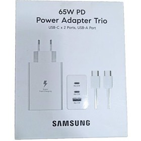 تصویر شارژر دیواری سامسونگ 65w مدل EP-T6530 به همراه کابل USB-C 