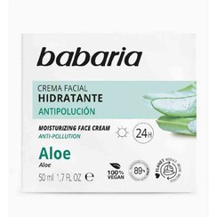 تصویر کرم مرطوب کننده اسپانیایی باباریا Babaria Natural Aloe Vera حاوی عصاره آلوئه ورا 50 میل 