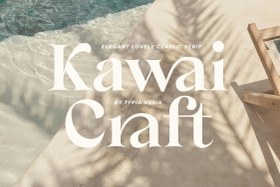 تصویر فونت پررنگ Kawai Craft Vintage Retro Serif 