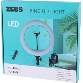 تصویر رینگ لایت "Zeus YQ-420A 16 Zeus YQ-420A 16 Inch LED Ring Light