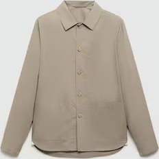 تصویر پیراهن مردانه منگو Mango cotton poplin shirt jacket 