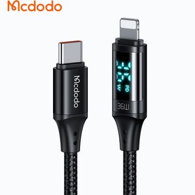 تصویر کابل شارژ مک دودو USB-C به LIGHTNING مدل CA-1 MCDODO Type-C to Lightning Transparent Data Cable | CA-1590