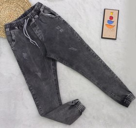 تصویر شلوار اسلش جین مردانه رنگ ذغالی Mens charcoal denim pants