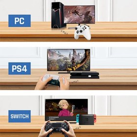 تصویر آداپتور بی‌سیم ایکس باکس Xbox مایکروسافت برای ویندوز و ps4 سازگار با PS4/Xbox Series X/Xbox Series S/Xbox One/Elite Series 2/Switch Pro Controller 