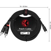 تصویر کابل کرلین تبدیل Type-Cبه RCA مدلUYC-394B 