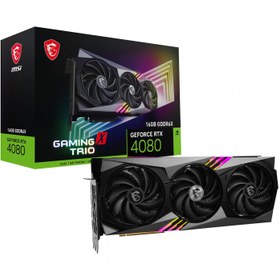 تصویر کارت گرافیک ام اس آی مدل GeForce RTX™ 4080 16GB GAMING X TRIO حافظه 16 گیگابایت MSI GeForce RTX™ 4080 16GB GAMING X TRIO Graphics Card