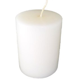 تصویر شمع استوانه سفید ساده 