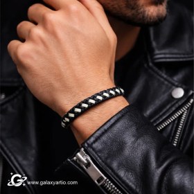 تصویر دستبند چرمی زبرا 