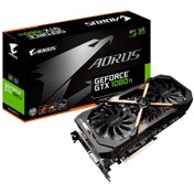 تصویر کارت گرافیک استوک گیگابایت مدل Gigabyte Aorus 1080 Ti 