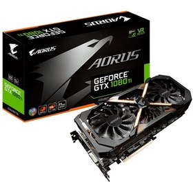 تصویر کارت گرافیک استوک گیگابایت مدل Gigabyte Aorus 1080 Ti 