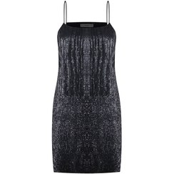 تصویر پیراهن مجلسی زنانه مشکی MANGO 