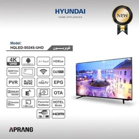 تصویر تلویزیون کیو ال ای دی هوشمند هیوندای مدل HQLED-5024S-UHD سایز 50 اینچ 