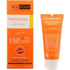 تصویر کرم ضدآفتاب SPF50 بی رنگ فاقد چربی فیس دوکس 40 ml 