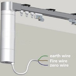 تصویر موتور پرده کنار رو ریموتی Curtain motor