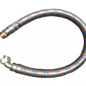 تصویر شیلنگ منبع تحت فشار یک اینچ با مهره برنجی استیل 