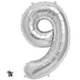 تصویر بادکنک فویلی عدد 9 