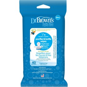 تصویر دستمال مرطوب استریل وسایل کودک دکتر براون براونز ۴۰ عددی doctor browns 