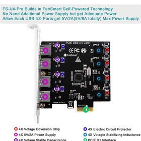 تصویر کارت 4 پورت PCI Express USB 3.0 4Port PCI Express USB 3.0 Card