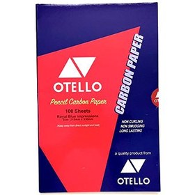 تصویر کاغذ کاربن Otello سایز A4 رنگ آبی بسته 100 عددی 