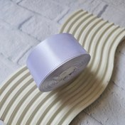 تصویر ربان ساتن 4 سانتی سفید 