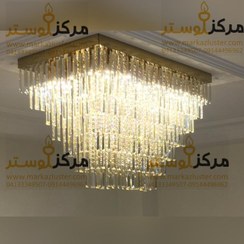 تصویر لوستر سقفی کریستالی مستطیل سایز 70 در 90 مدل کارمانیا ( ارسال 5 روز کاری ) 