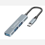 تصویر هاب تایپ سی 3 پورت ارلدام EARLDOM 3port HUB model 