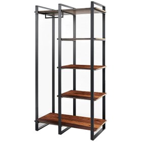 تصویر رگال لباس مینیمال مدل R201 طرح بتن و چوب 