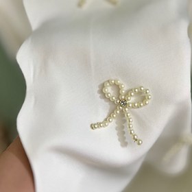 تصویر کت مجلسی زنانه مدل پاپیون مرواریدی - مشکی / سایز یک مناسب ۳۶.۳۸ 