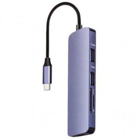 تصویر هاب پنج پورت تایپ سی کوتتسی Coteetci USB3.0*3 SD Card reader TF Card reader MB1082 Coteetci USB3.0*3 SD Card reader TF Card reader MB1082