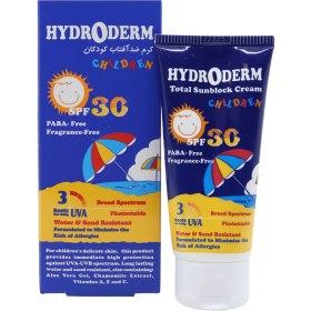 تصویر کرم ضد آفتاب کودکان SPF 30 هیدرودرم ۵۰ میلی لیتر Hydroderm Total Sunblock Cream SPF30 For Children 50 ml