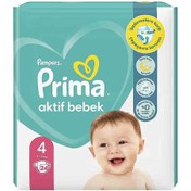 تصویر پوشک کودک پمپرز پریما چسبی ترک مدل Aktif Bebek سایز 4 بسته 24 عددی Pampers prima adhesive baby diapers Aktif Bebek size4 - 24pcs