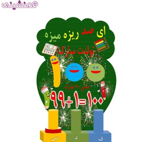 تصویر استند چوبی جشن و تولد تم مدرسه و دانشگاه مدل جشن صد 100 