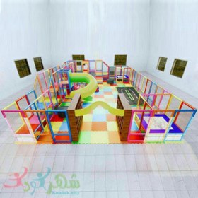 تصویر سافت پلی گراند کودک سه طبقه مدل EK17 