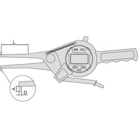 تصویر پرگار داخل سنج دیجیتالی اینسایز مدل DIGITAL INTERNAL CALIPER GAGE