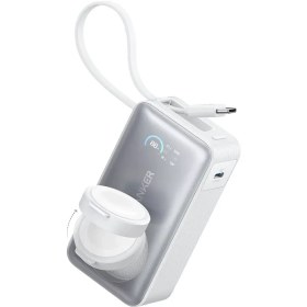 تصویر پاوربانک انکر مدل A1657 ظرفیت ۱۰ هزار میلی آمپر با قابلیت شارژ بی سیم اپل واچ 